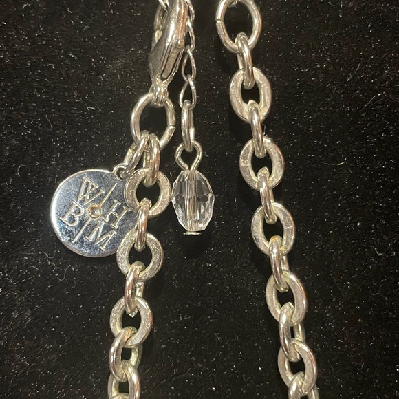 White House Black Market Silver and Cream Necklace - Picture 3 of 9